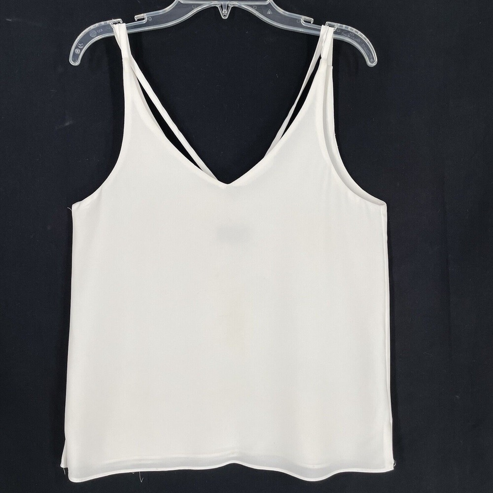 Topshop Camisole Size US 6 Double V Strappy Light Baby Blue Top Casual